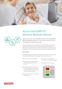 Ascom TeleCARE
bedside module
produktark